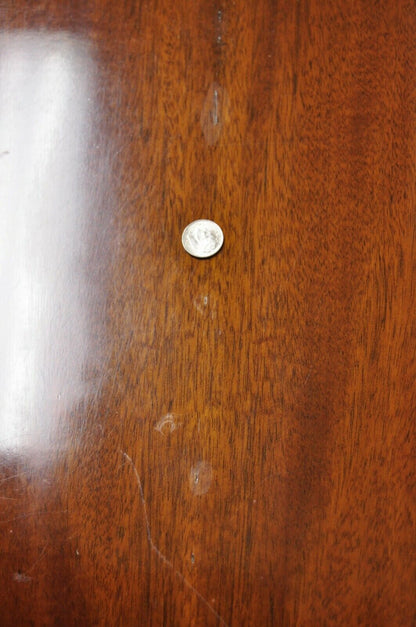Villa Garnelo Crotch Mahogany Empire Style 4 Drawer Commode Dresser