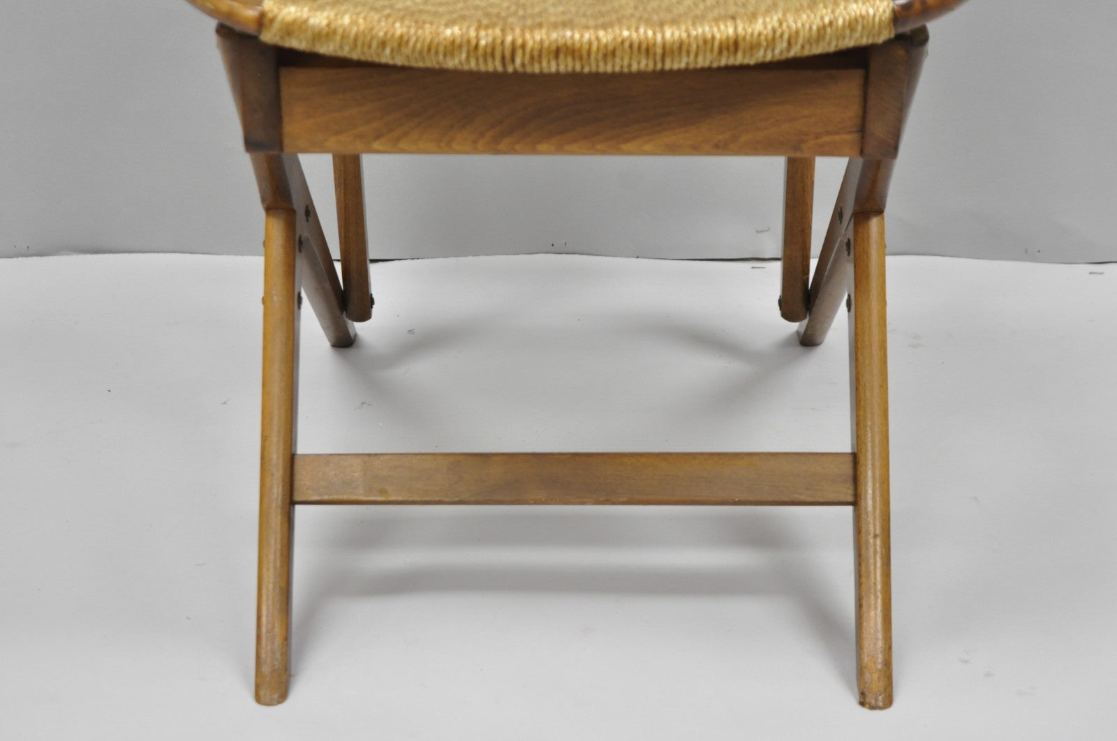 Vintage Mid Century Italian Style Modern Beech Wood Clothing Valet Chair Seat, B