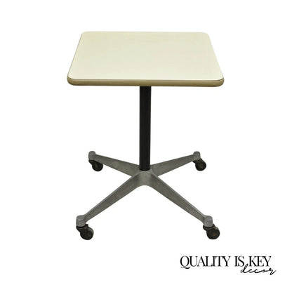 Vintage Herman Miller Eames Mid Century Modern Rolling Contract Base Side Table