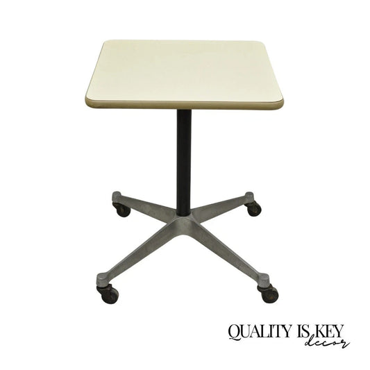 Vintage Herman Miller Eames Mid Century Modern Rolling Contract Base Side Table