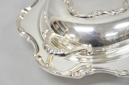 Vintage Victorian Style Silver Plated Covered Vegetable Serving Dish Platter