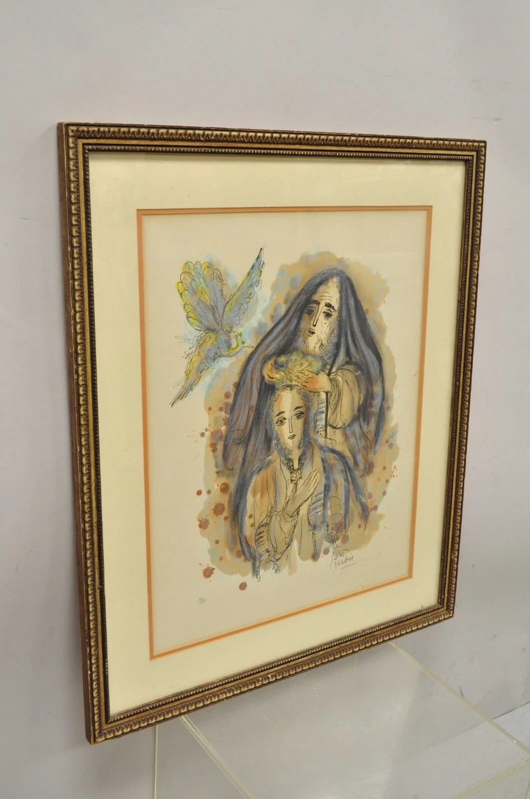 Reuven Rubin Story of David 1971 Signed & Numbered Lithograph Print Judaica Art