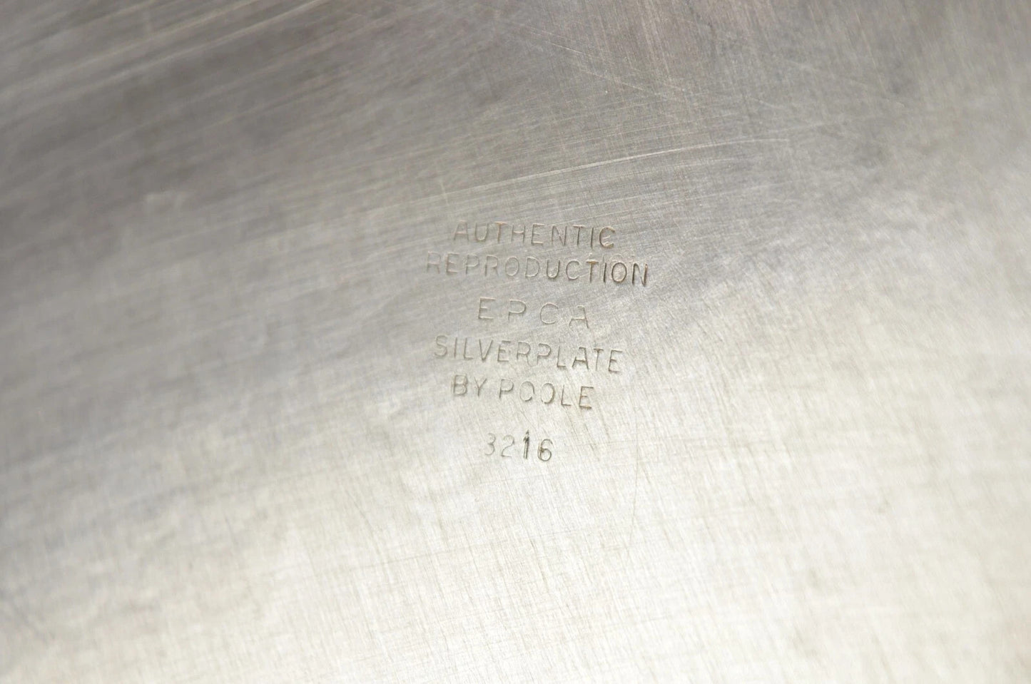 Vintage EPCA Silverplate by Poole 3216 Round Salver Platter Tray - Engraved