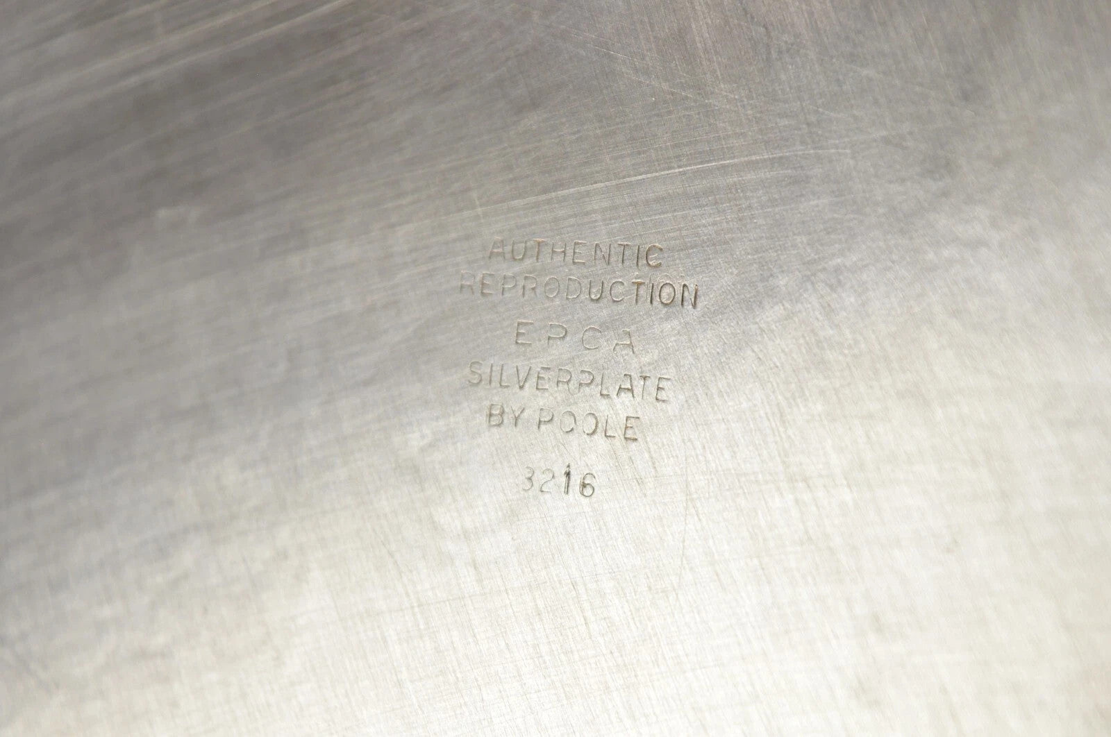 Vintage EPCA Silverplate by Poole 3216 Round Salver Platter Tray - Engraved