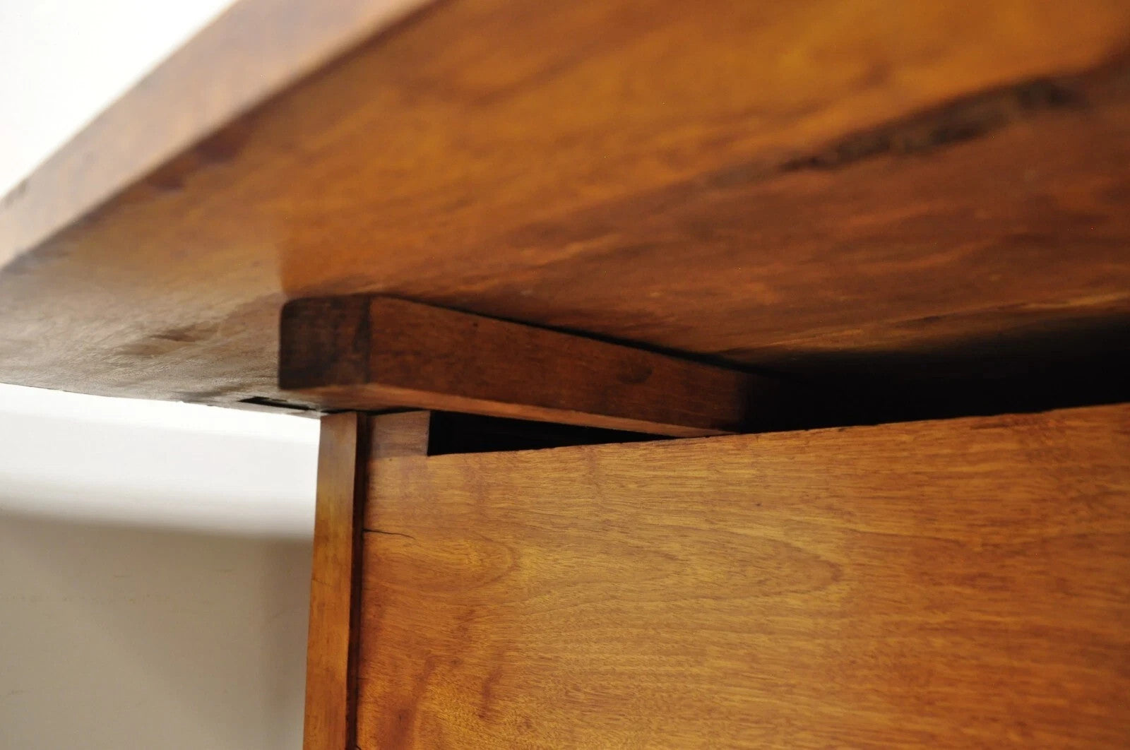Antique Sheraton Chestnut Wood 2 Drawer Pembroke Drop Leaf Work Side End Table