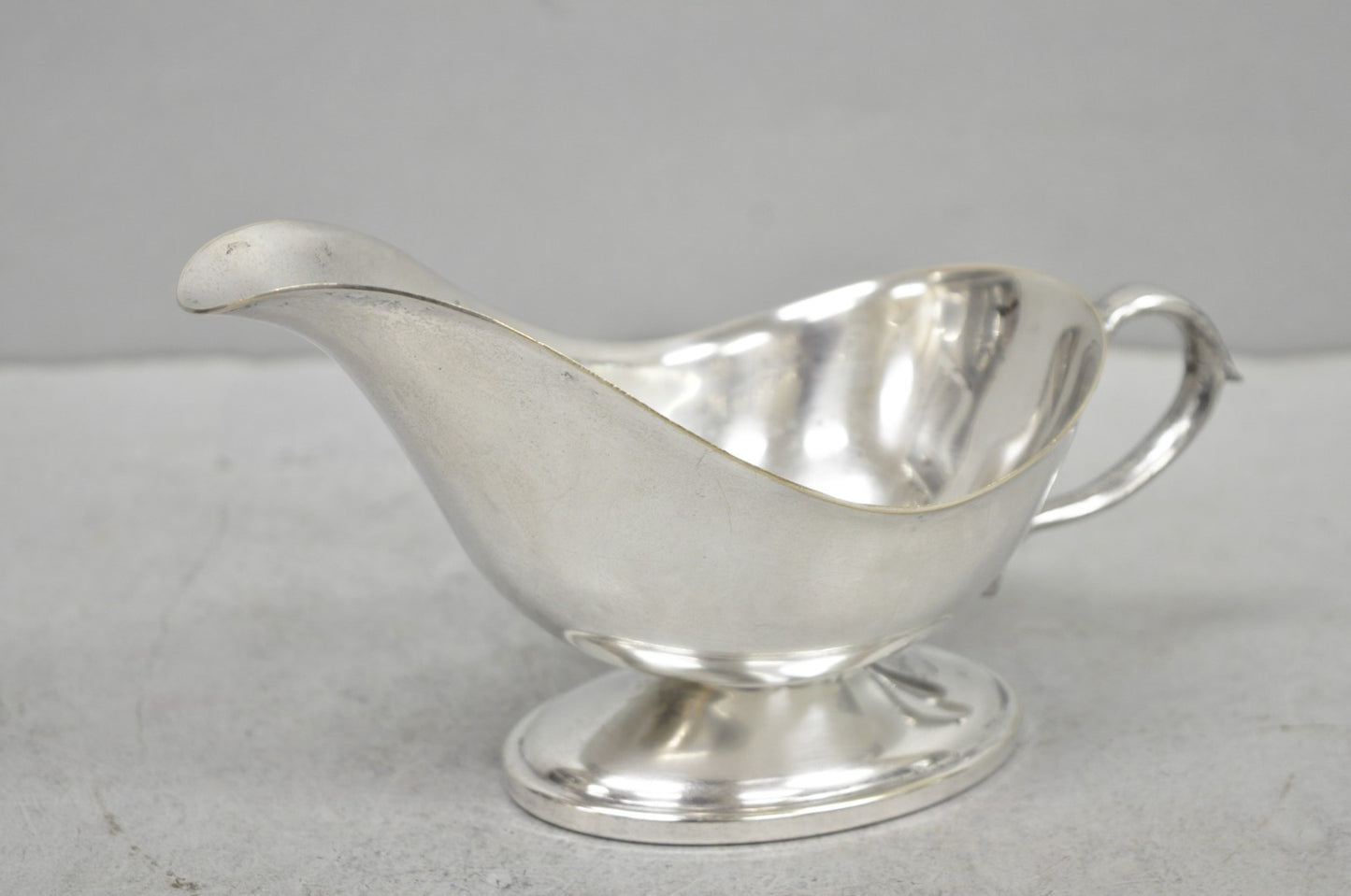 Vintage Victorian Silver Plated Trophy Cup Sauce Gravy Boat with Handle