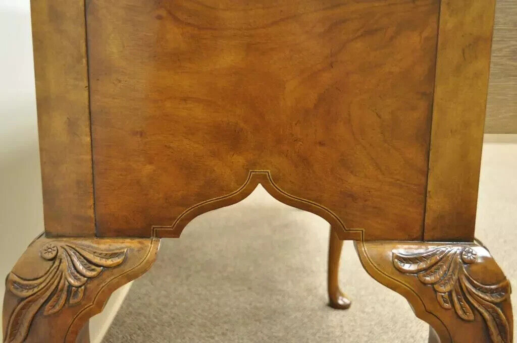 Vintage Baker Stately Homes Queen Anne Burl Walnut Sideboard Huntboard Server