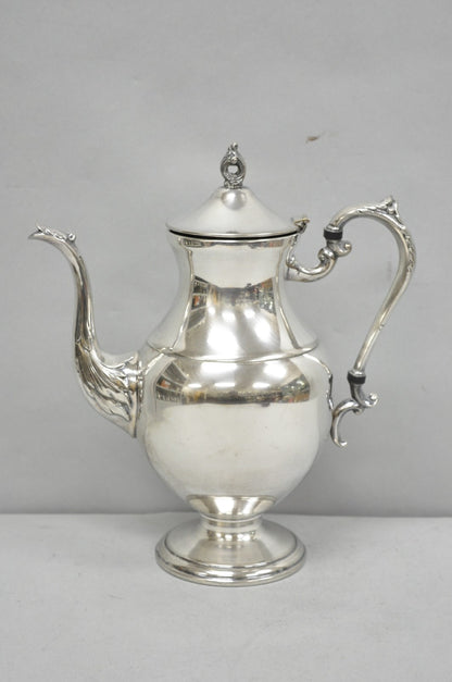 Vintage Victorian Silver Plated Footed Coffee Pot Tea Kettle