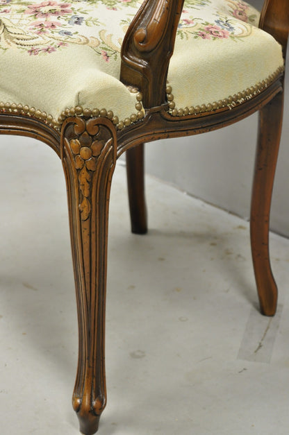 Vintage Chateau D'Ax spa French Louis XV Style Italian Tapestry Arm Chair
