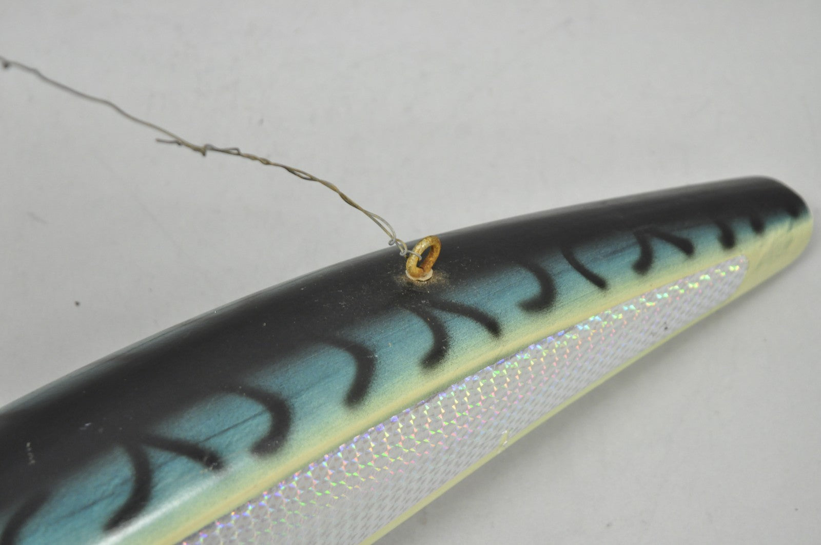 Vintage Wooden Giant Rapala 28” Fishing Lure Hanging Display w / Rainbow Decal