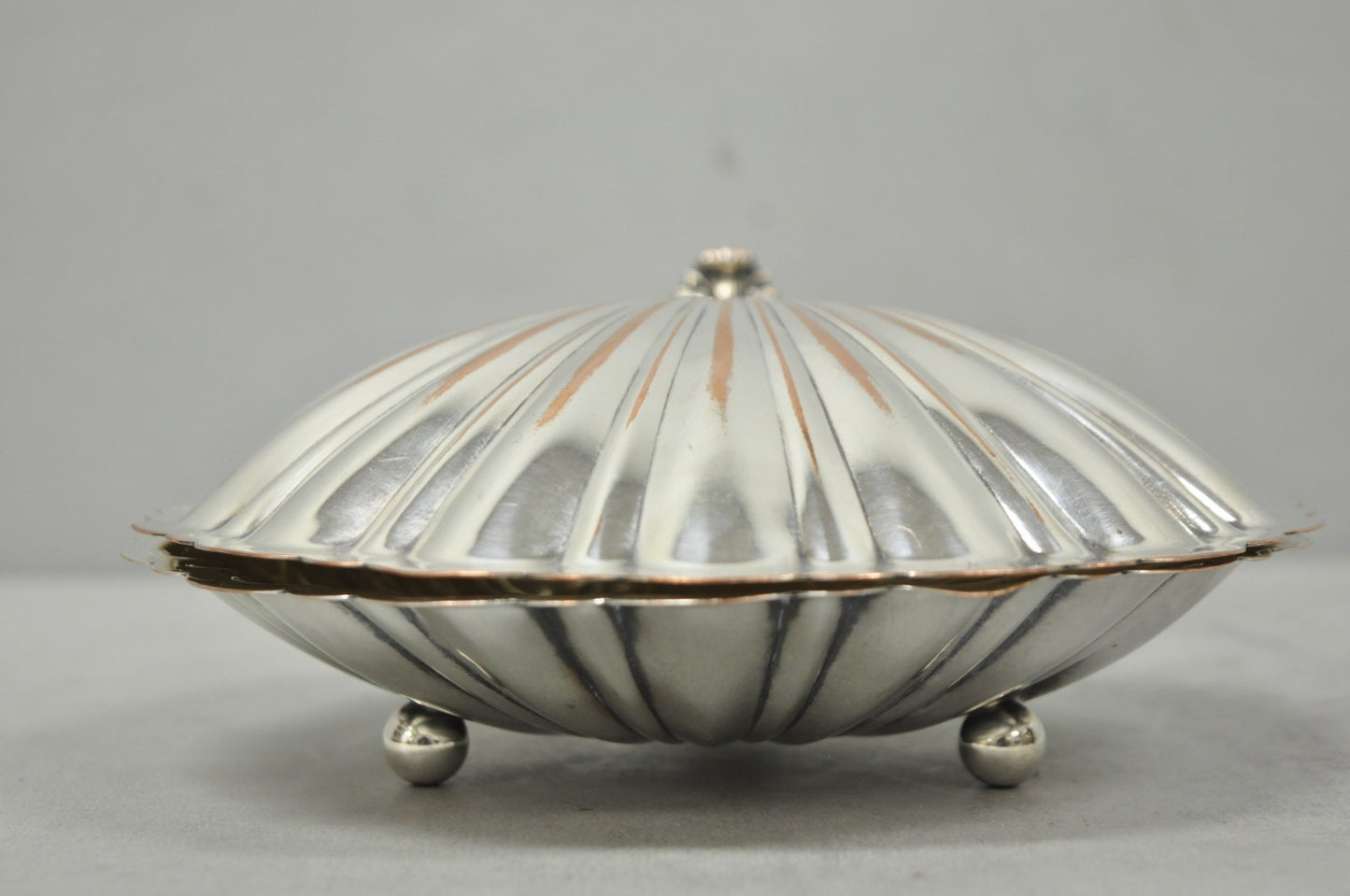 Antique English Regency Silver Plated Clam Shell Table Butler Serving Dish