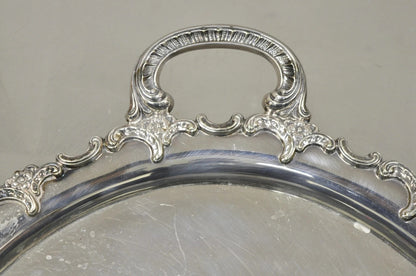 Vintage Alpacca Victorian Silver Plated (2) Handle Oval Serving Platter Bar Tray