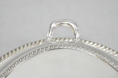 Antique English Regency Silver Plated  Large Covered Serving Dish 'M" Monogram