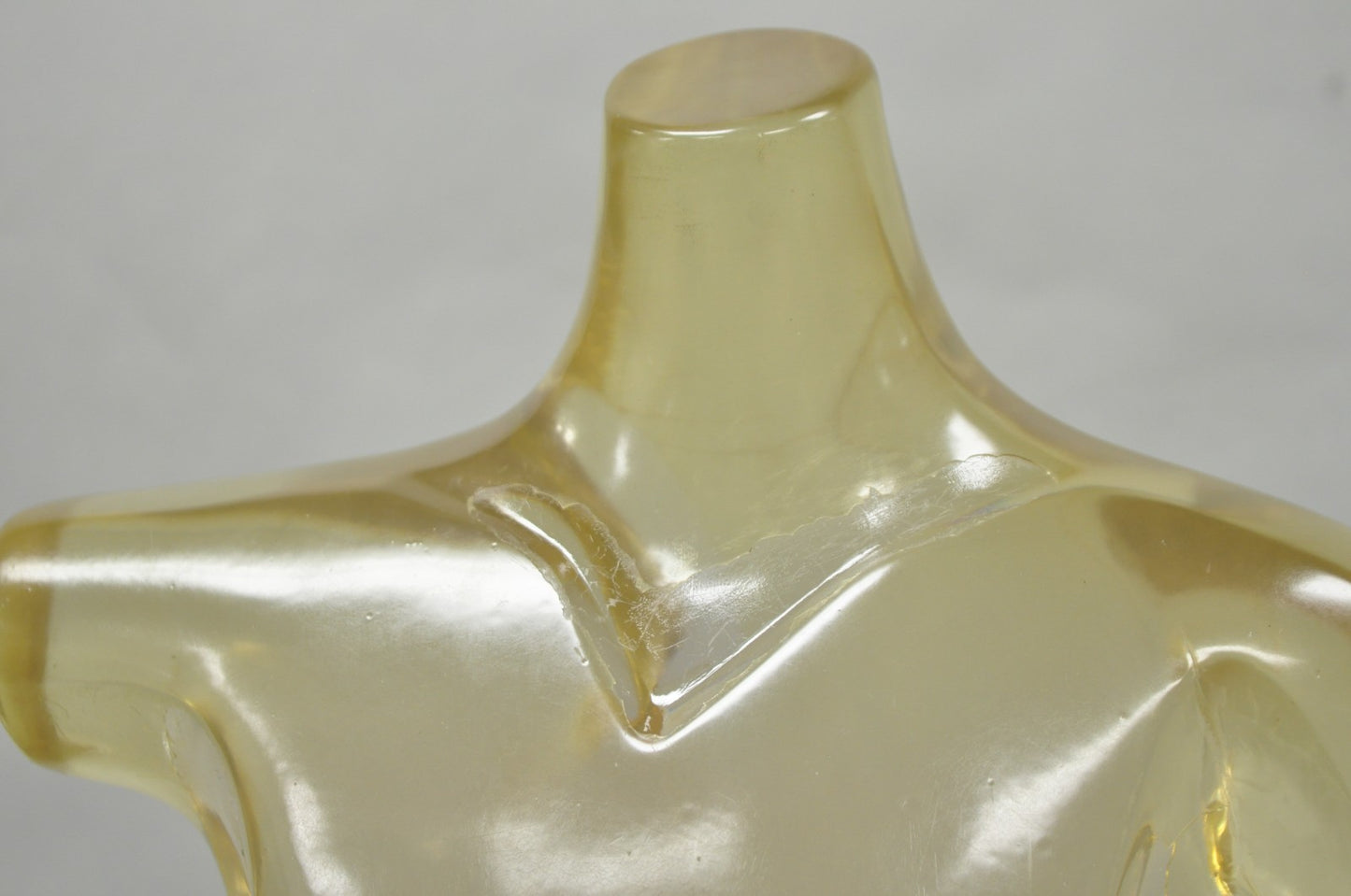 Vintage Mid Century Italian Modern Lucite Acrylic Nude Bust Modernist Sculpture