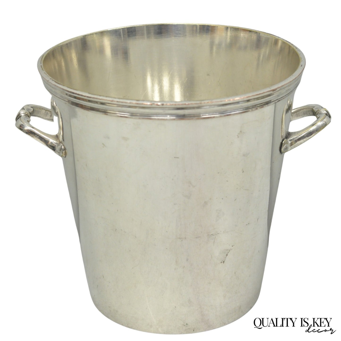 Vintage Orfèvrerie De France Mid Century Modern Silver Plated Champagne Bucket