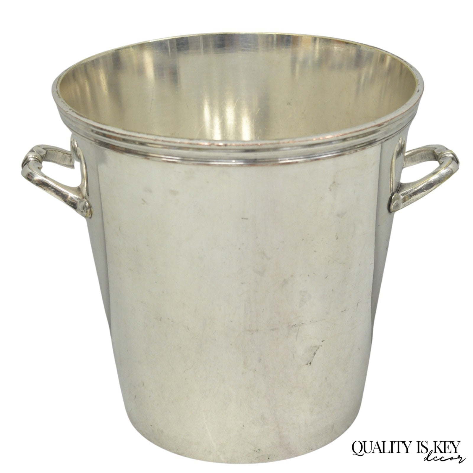 Vintage Orfèvrerie De France Mid Century Modern Silver Plated Champagne Bucket