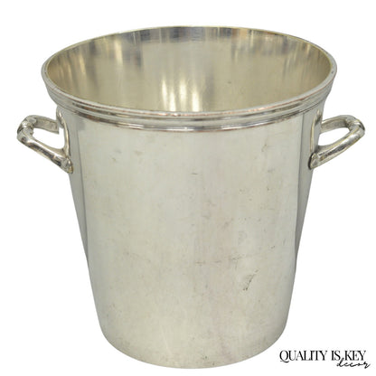 Vintage Orfèvrerie De France Mid Century Modern Silver Plated Champagne Bucket