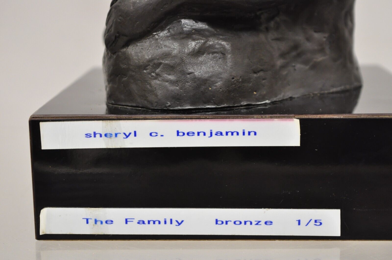 Sheryl C. Benjamin "The Family" Modern Abstract Cast Bronze Figure Sculpture