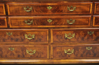 Henredon Aston Court Burl Wood Georgian Style Mahogany Long Dresser Credenza