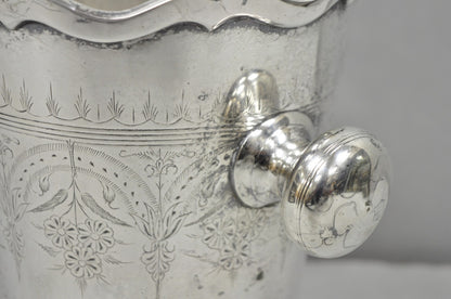 Antique Silver Plated English Regency Style Champagne Chiller Ice Bucket, India