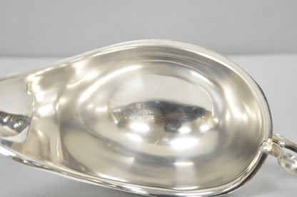 Vintage English Regency Style Silver Plated Gravy Sauce Boat with Handle