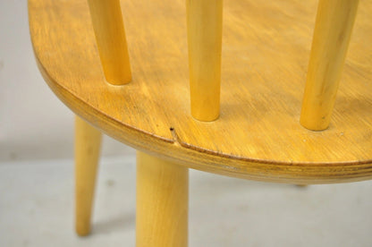 Vintage Mid Century Modern Spindle Back Birch Maple Dining Side Chair