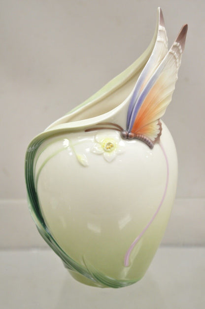Franz Collection Papillon Butterfly Porcelain Ornamental Wine Cooler Vase