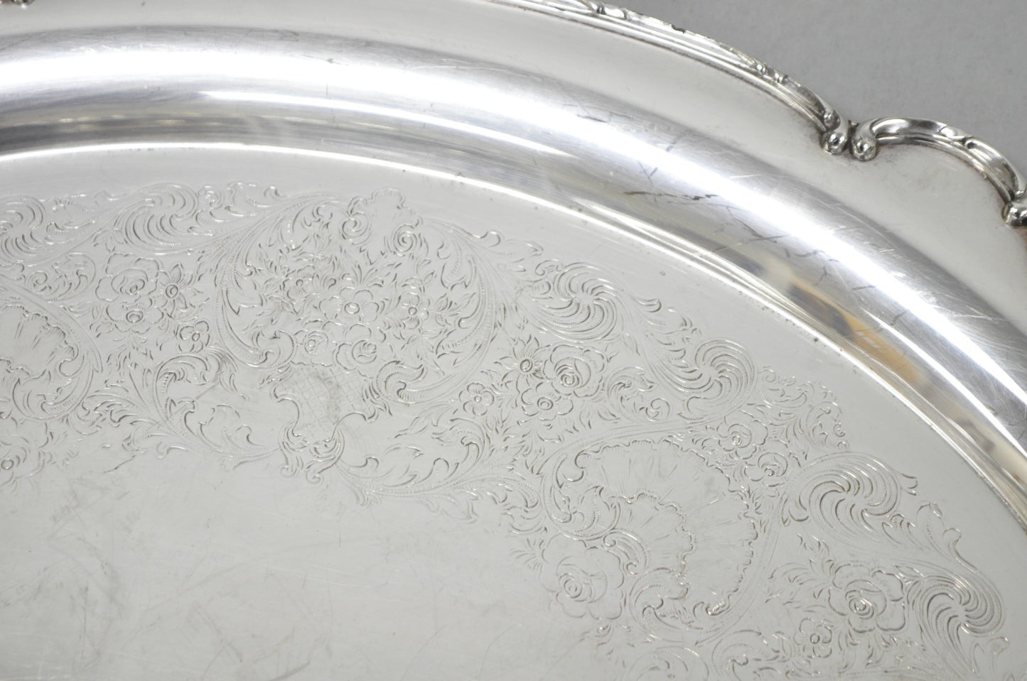 Vintage 1847 Rogers Bros "Reflection" Silver Plated Oval Serving Platter Tray