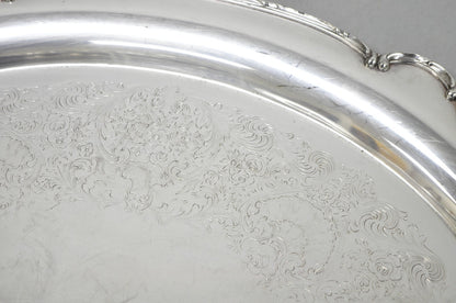 Vintage 1847 Rogers Bros "Reflection" Silver Plated Oval Serving Platter Tray