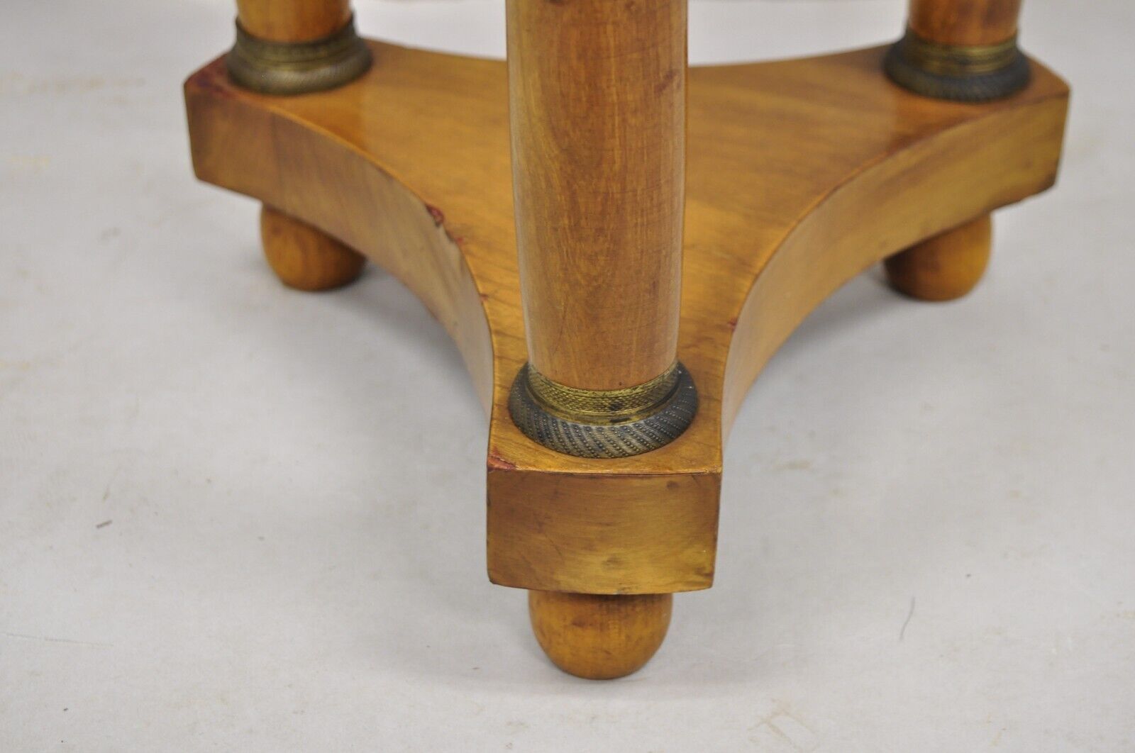 Antique Italian Biedermeier French Empire Small Marble Top Drinks Side Table