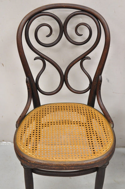 Antique Michael Thonet #4 Bentwood & Cane Cafe Daum Bistro Dining Chair - a Pair