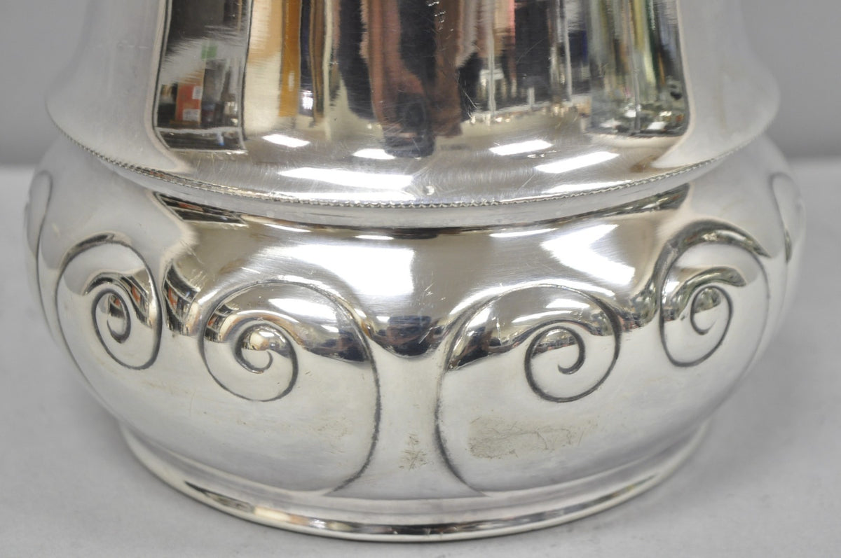 Antique Derby Silver English Victorian Silver Plated Large Warm Water Pitcher