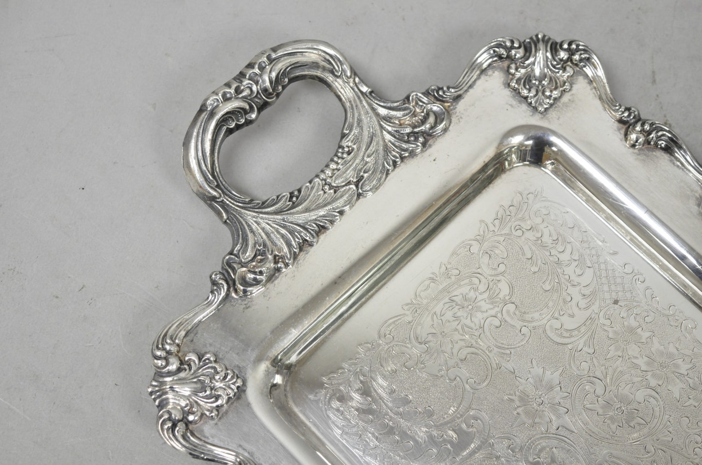 W&S Blackinton Victorian Silver Plated Narrow Serving Platter Dish Bar Tray