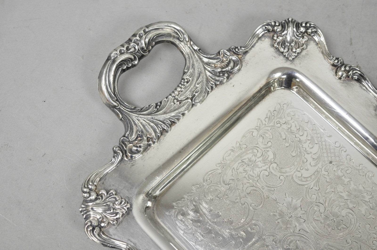 W&S Blackinton Victorian Silver Plated Narrow Serving Platter Dish Bar Tray