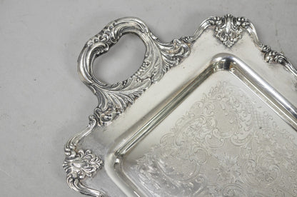 W&S Blackinton Victorian Silver Plated Narrow Serving Platter Dish Bar Tray