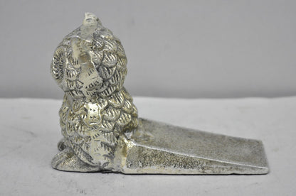 Contemporary Mid Century Modern Style Small Figural Owl Form Doorstop Wedge