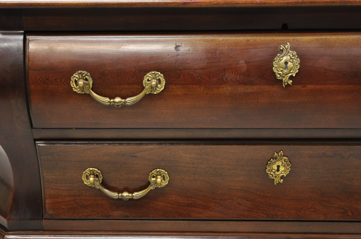 Century Furniture Cardella Cherry Wood Bombe Armoire Wardrobe Dresser TV Cabinet
