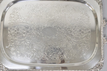 Vintage English Sheffield Edwardian Silver Plated Tea Set w/ Tilting Pot 7 Pcs