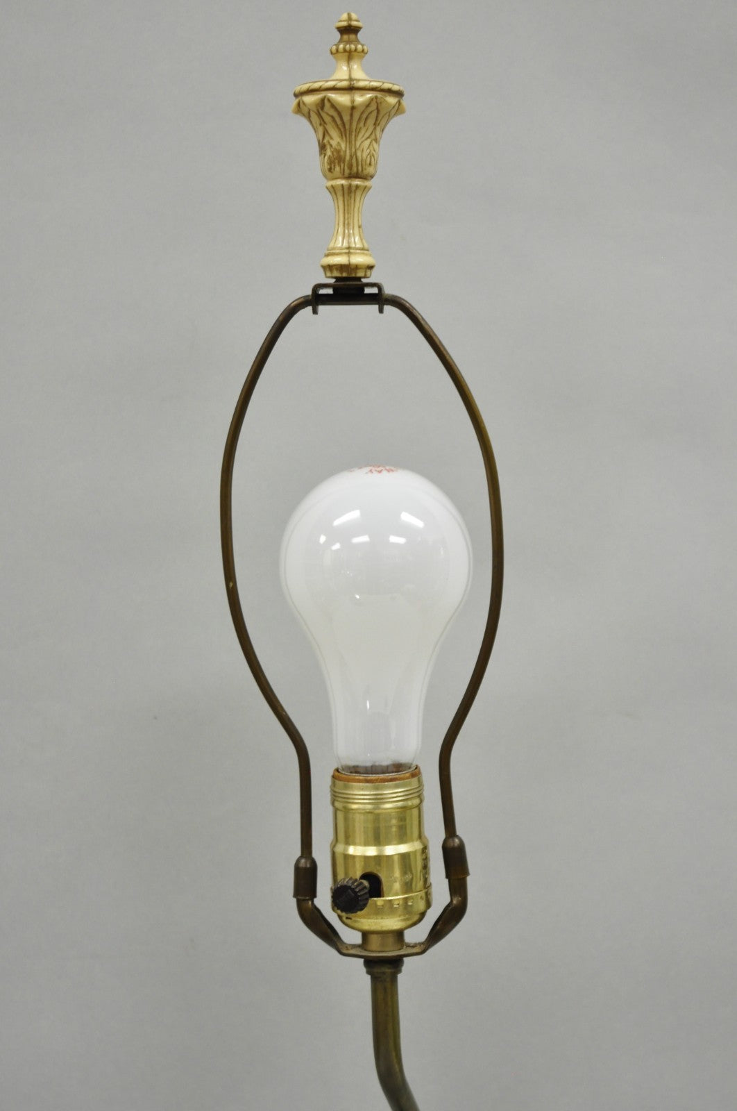 Antique French Parian Bisque Porcelain White Double Cherub & Shell Table Lamp