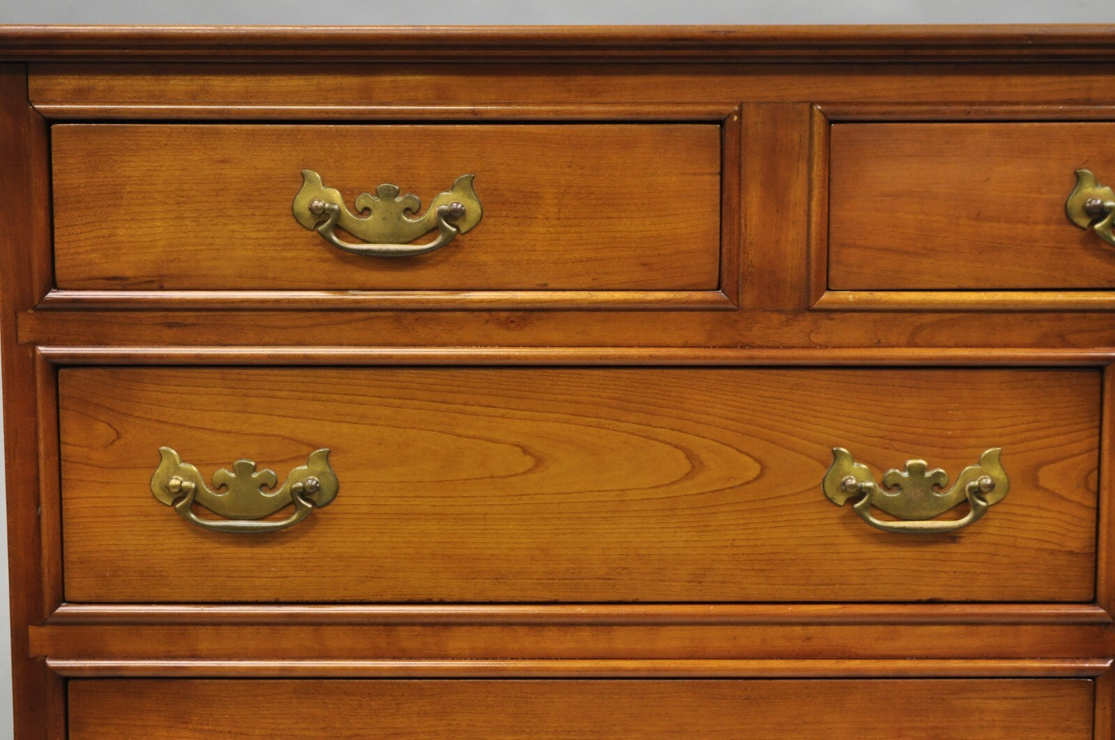 Vintage L&JG Stickley Cherry Wood Chippendale Style 9 Drawer Credenza Dresser
