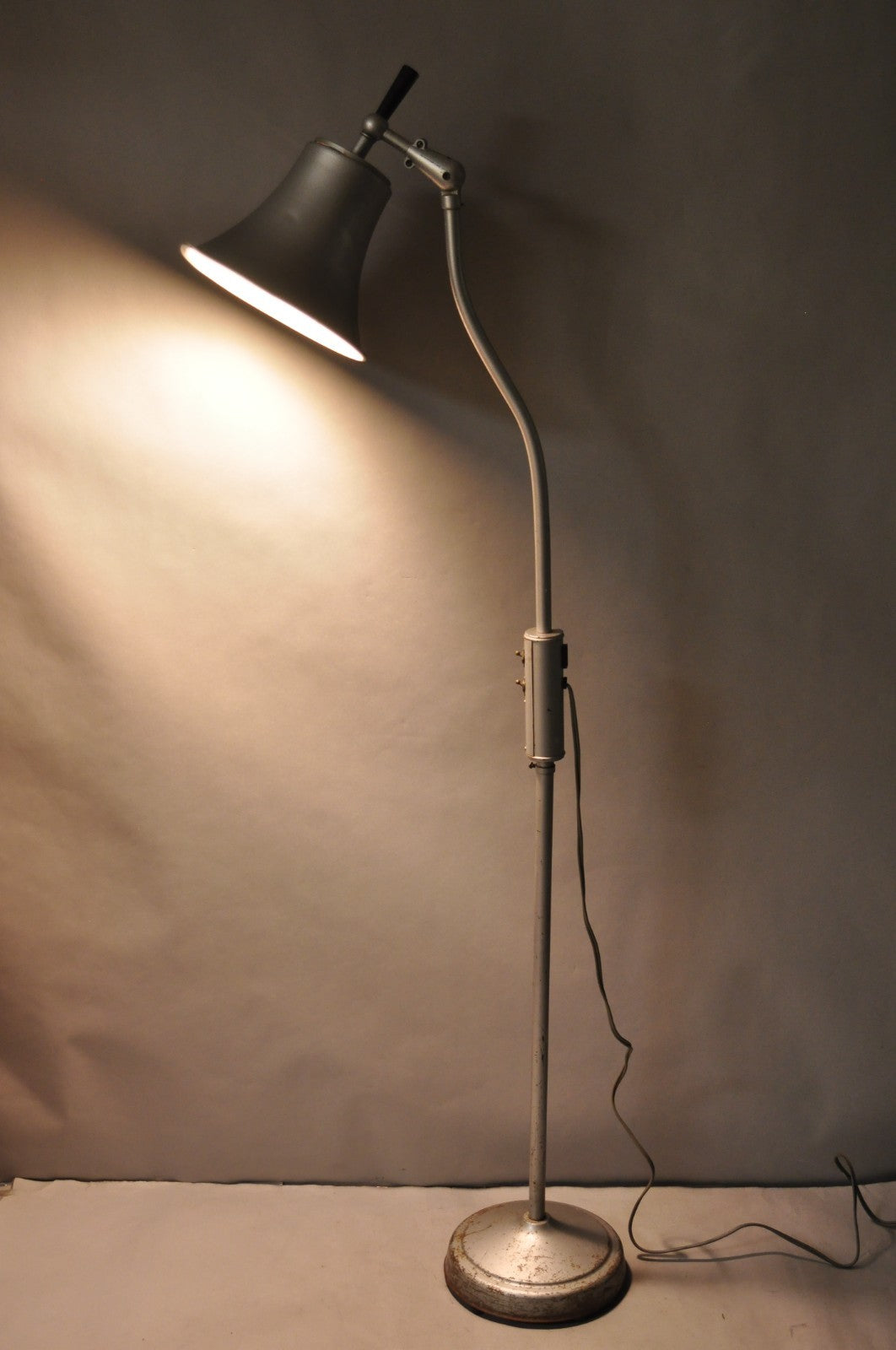 Vintage Industrial Modern Metal Adjustable Bell Shade Work Task Floor Lamp