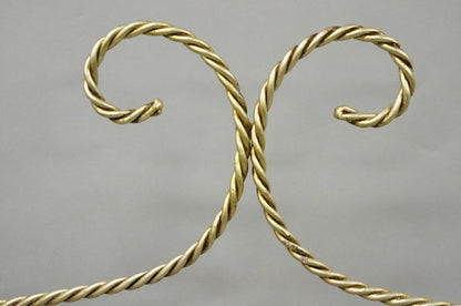 Vintage Italian Hollywood Regency Silver Gilt Iron Rope & Tassel 5 Tier Etagere