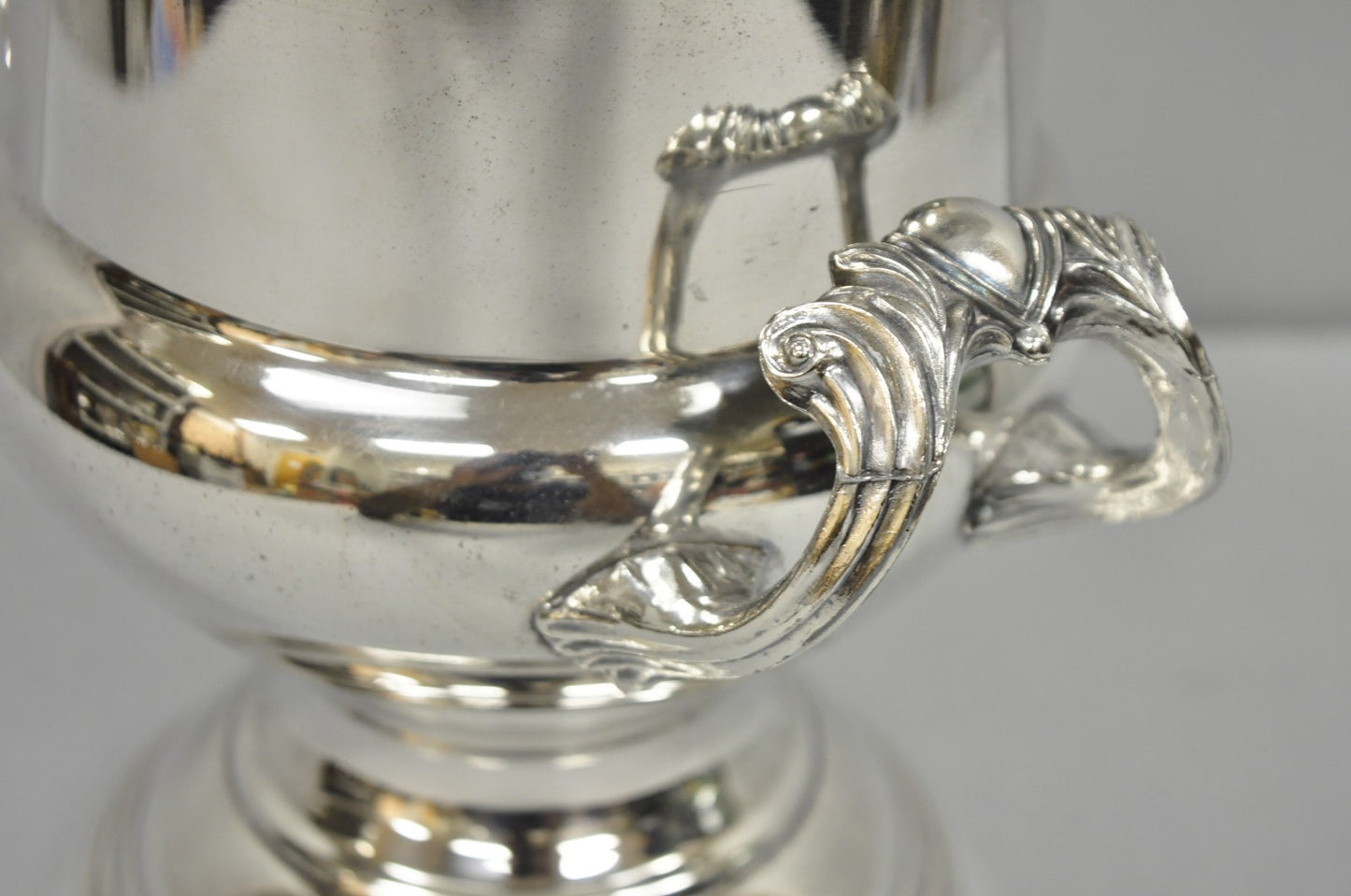 Vintage Trophy Cup Silver Plated Grapevine Bar Champagne Chiller Ice Bucket