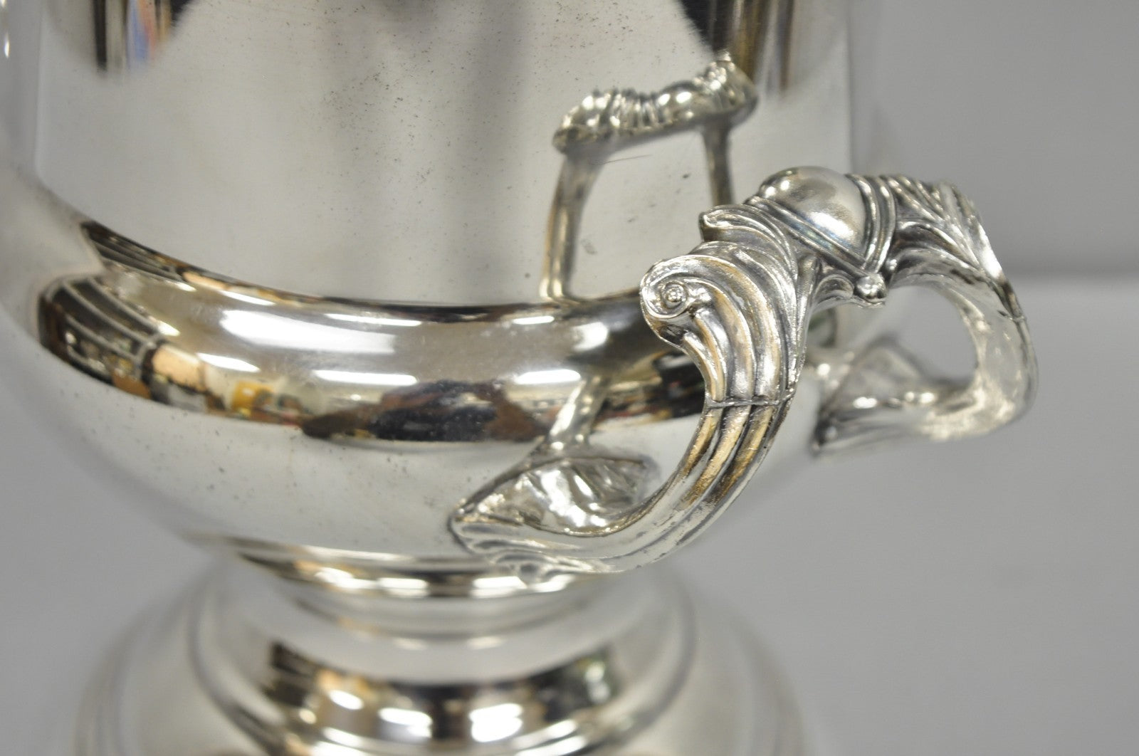 Vintage Trophy Cup Silver Plated Grapevine Bar Champagne Chiller Ice Bucket