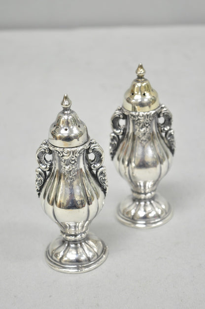 Vintage Wallace Baroque Ornate Silver Plated Salt & Pepper Shakers - a Pair