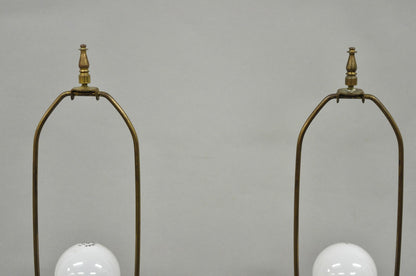 Vintage Italian Hollywood Regency Gold Giltwood Urn Form Table Lamps - a Pair