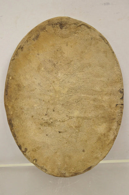 Antique Persian Iznik Qajar Style Ceramic Pottery Oval Tile Dancing Woman C3