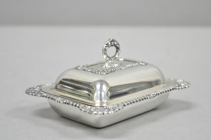 Vintage Miniature Sheffield England Silver Plated Covered Serving Dish Platter