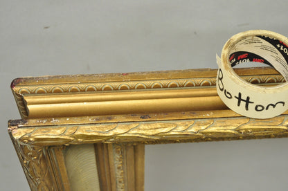 Vintage Large 42x36 French Louis XV Style Gold Gilt Wall Art Picture Frame