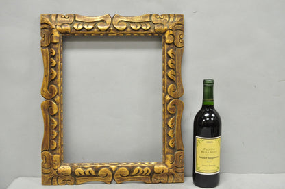 Vintage Italian Hollywood Regency Gold Gilt Wood Art Picture Frame 18.25 x 15.5